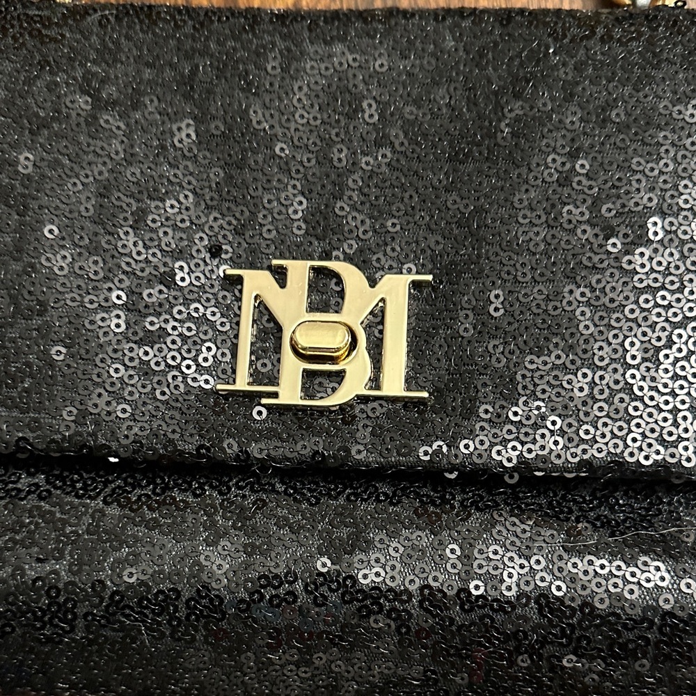 Badgley Mischka Glittering Black Sequin handbag
